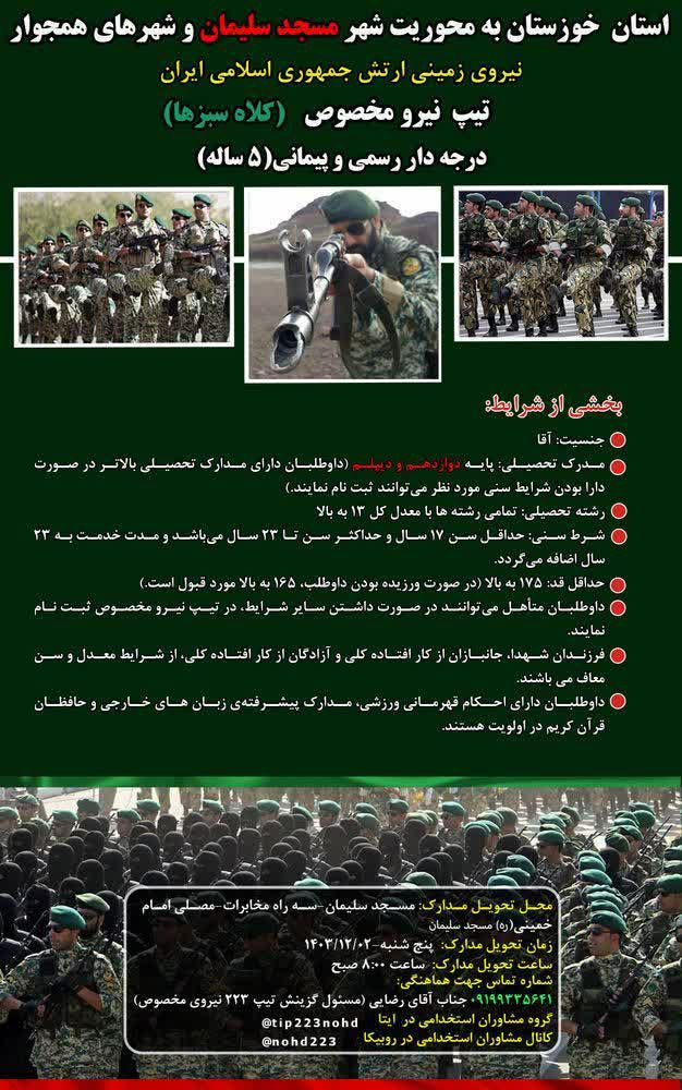 اجرای طرح استخدامی شیر صحرا در استان خوزستان — به محوریت شهر مسجدسلیمان