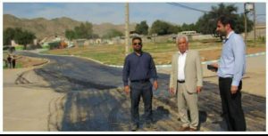 بازدید شهردار عنبر از پایان عملیات خیابان شهید مصطفی نوروزی در ورودی شهر عنبر.