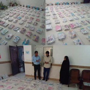 قرارگاه جهادی محسنین ،۱۱۰بسته نوشت افزار میان دانش آموزان نیازمند مسجدسلیمان ولالی توزیع کردند