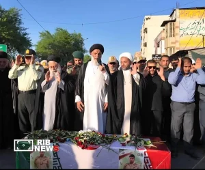تشییع و خاکسپاری پیکر مطهر شهید مهرداد طاهری آرپناهی در شهر شرافت شوشتر